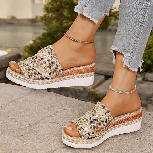 Mira | Colorful Straw Sandals for Effortless Summer Style