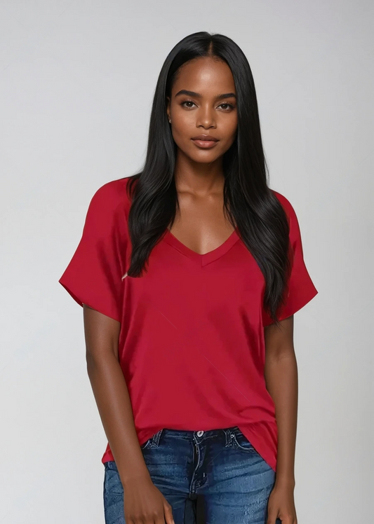 Mia V-Neck Relaxed Fit T-Shirt