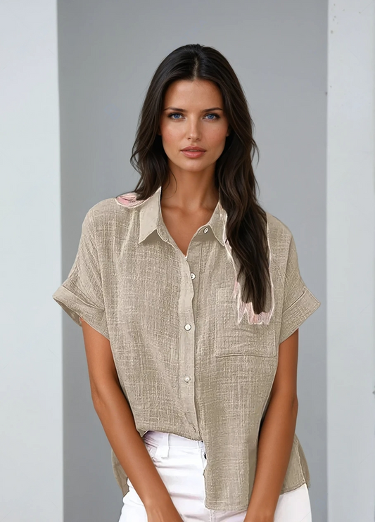 Linen Button-Up Shirt – Chic & Casual Top