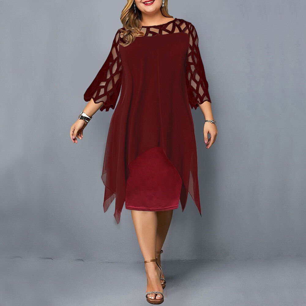 Curvy Chic - Plus Size Flowy Midi Dress