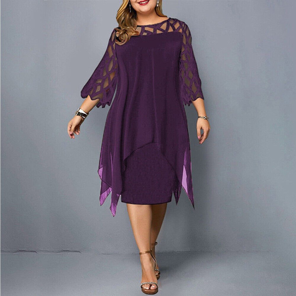 Curvy Chic - Plus Size Flowy Midi Dress