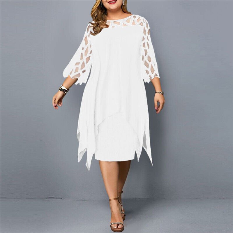 Curvy Chic - Plus Size Flowy Midi Dress