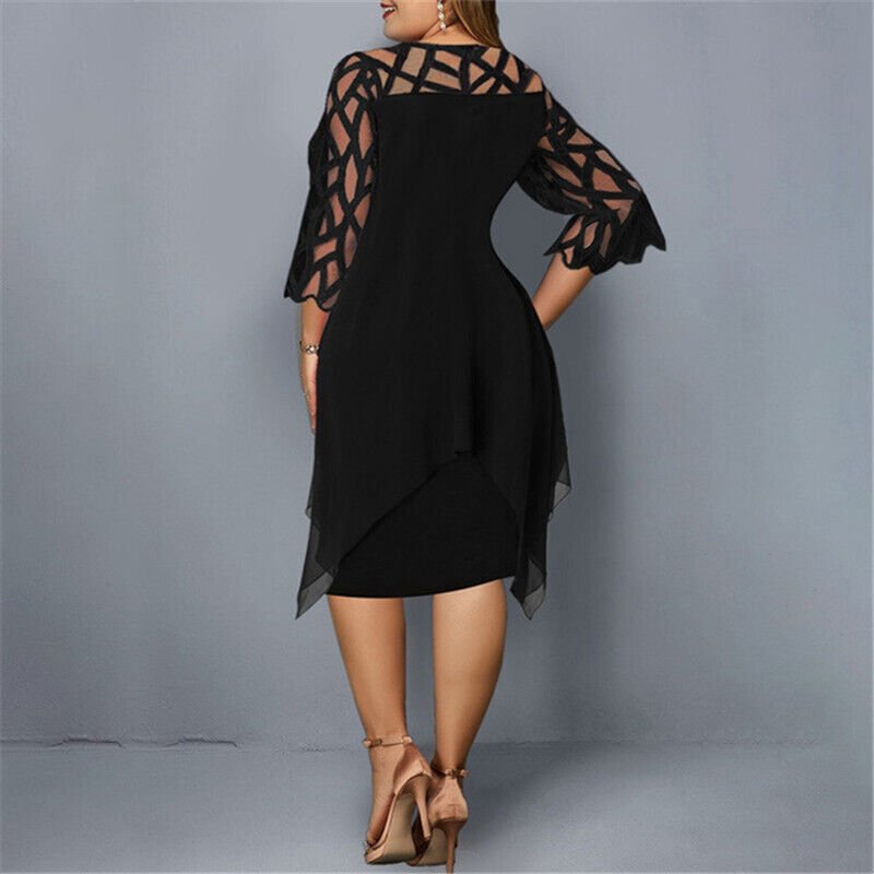 Curvy Chic - Plus Size Flowy Midi Dress