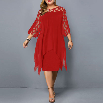 Curvy Chic - Plus Size Flowy Midi Dress