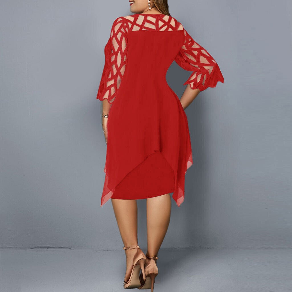 Curvy Chic - Plus Size Flowy Midi Dress