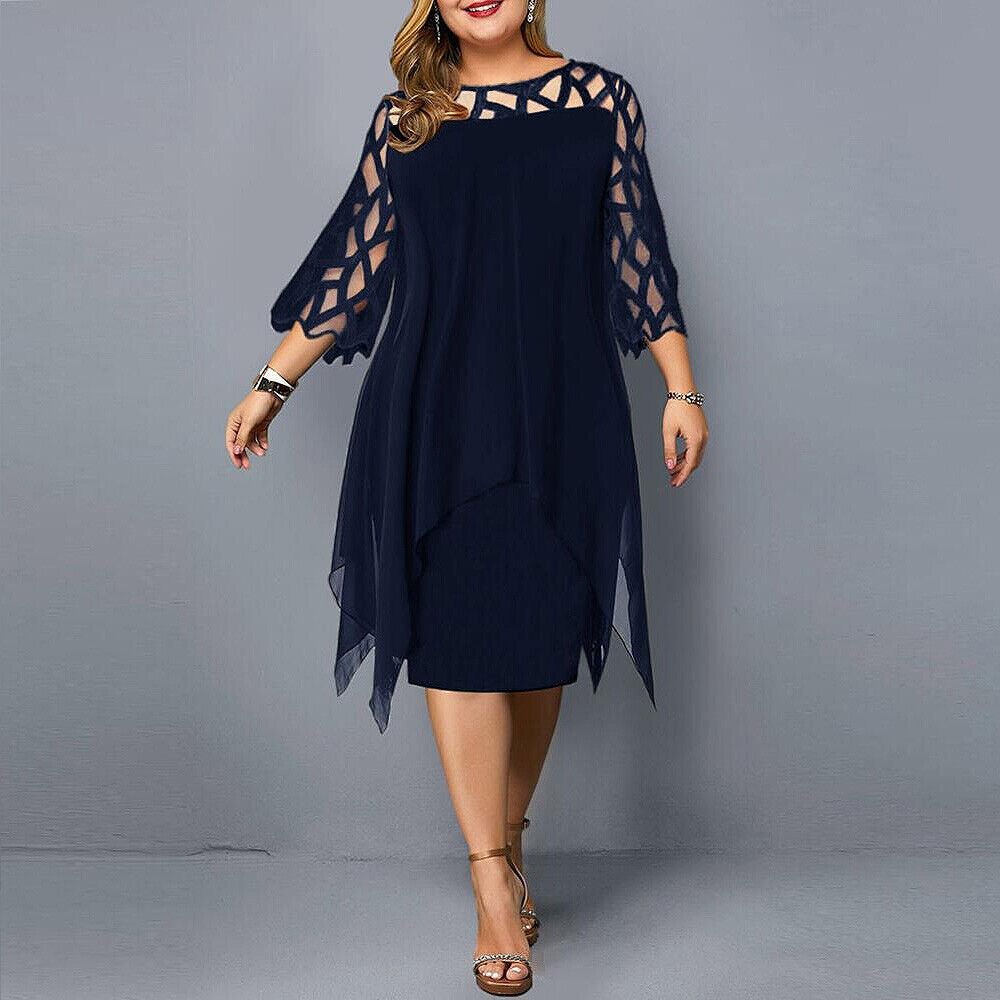 Curvy Chic - Plus Size Flowy Midi Dress
